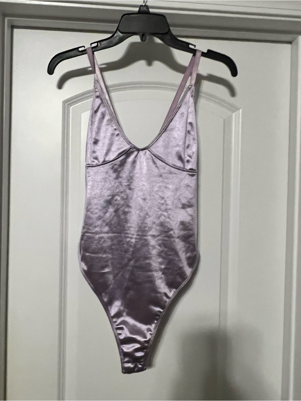 Forever 21 Satin Lilac V-Neck Bodysuit NWT